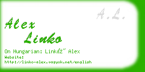 alex linko business card